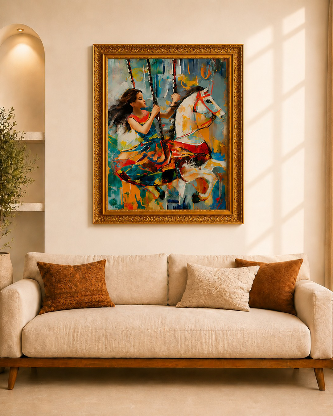 Indian Impasto Oil Painting on Museum Quality - Canvas
