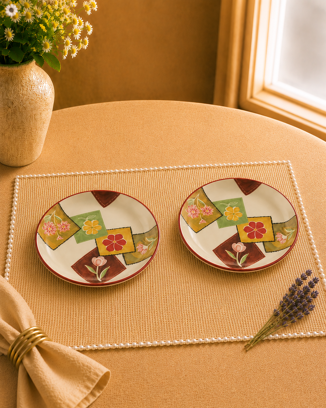 Bloom & Grace Collection - Mosaic Elegance Dinner Plates set of 2
