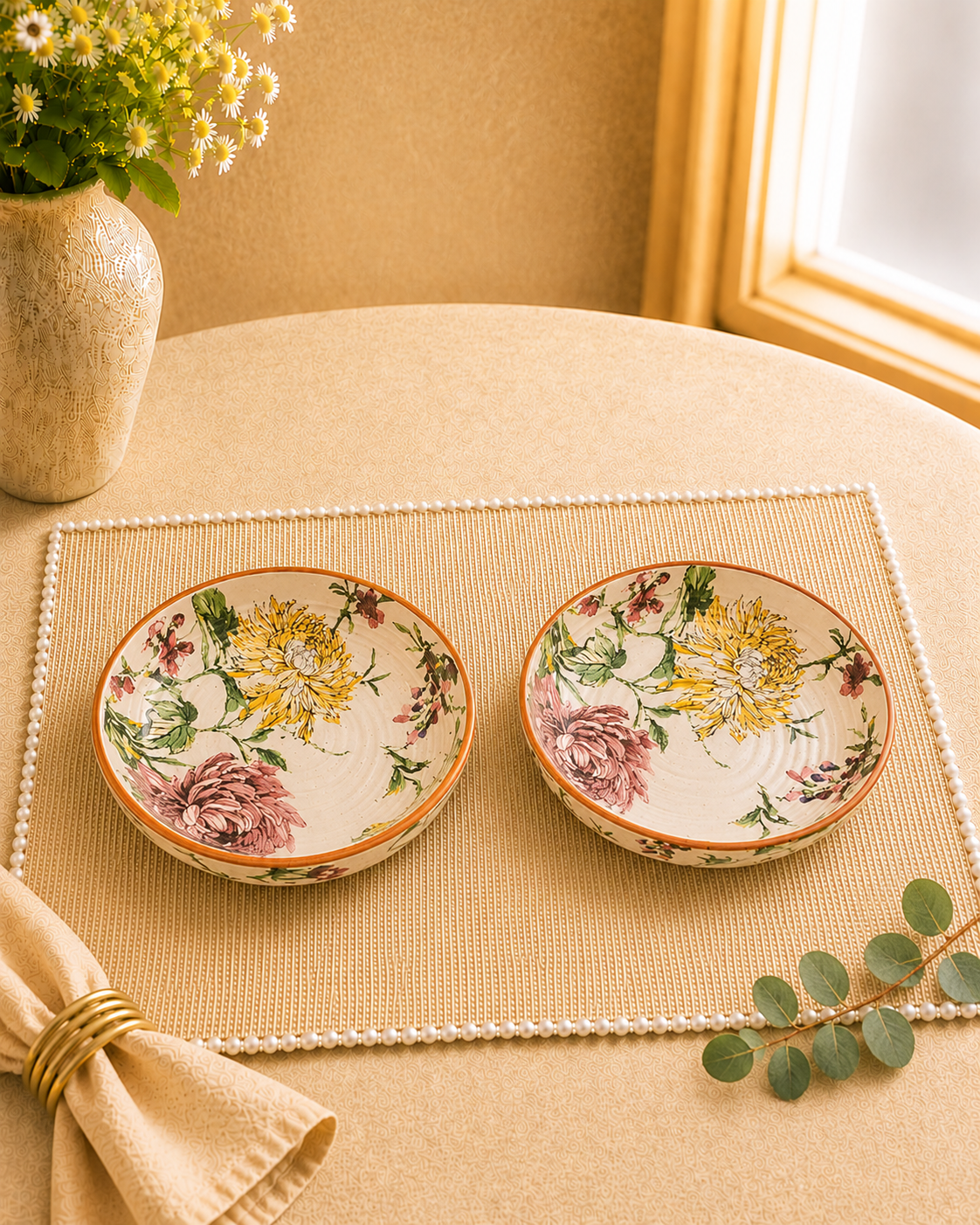 Bagh Collection - Morning Bloom Bowls 8 set of 2