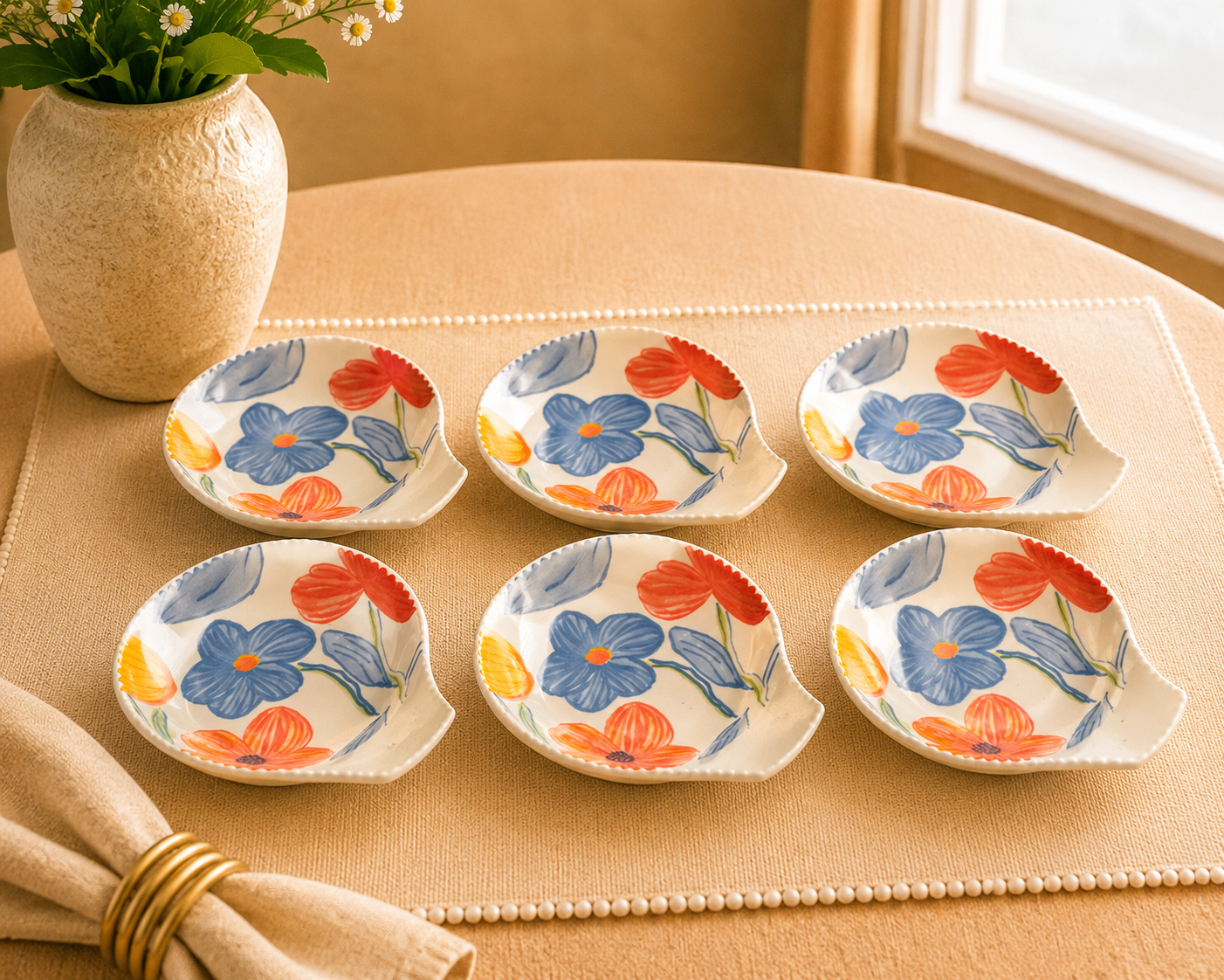 Bloom & Grace Collection of Floral Dip Bowls 3.5inch