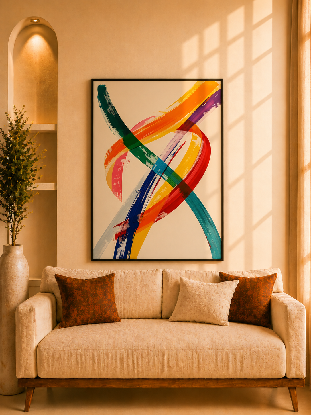 Spectrum Shift - Abstract Art 18x12 inch