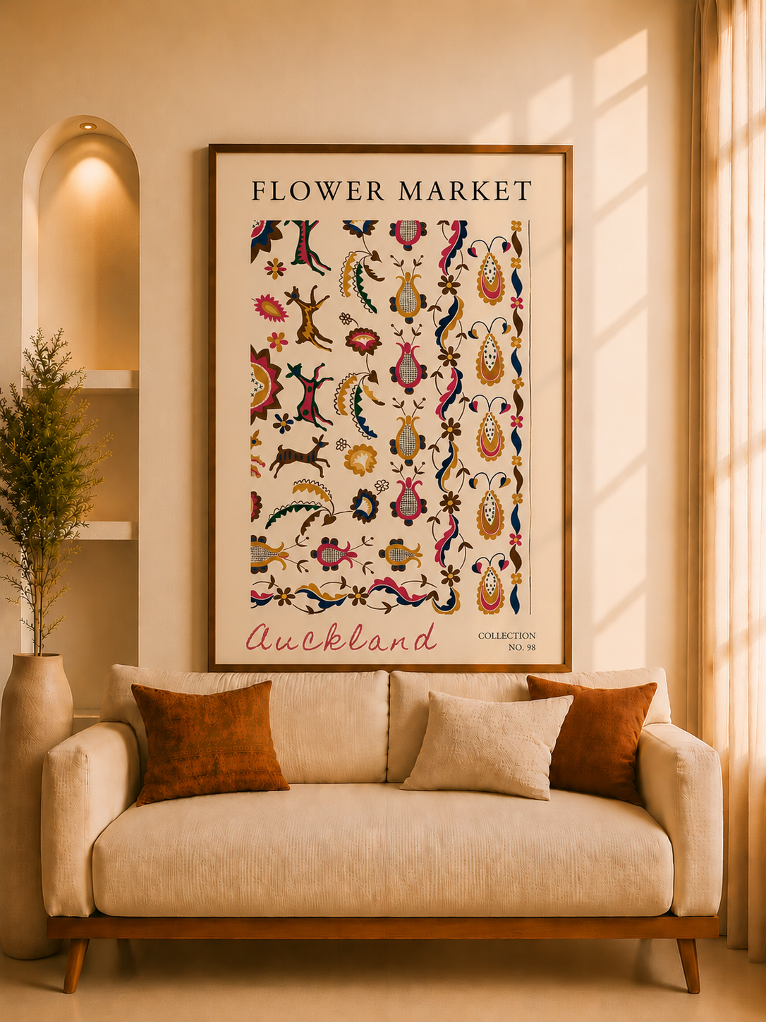 Colcha Floral Market 18x12 inch