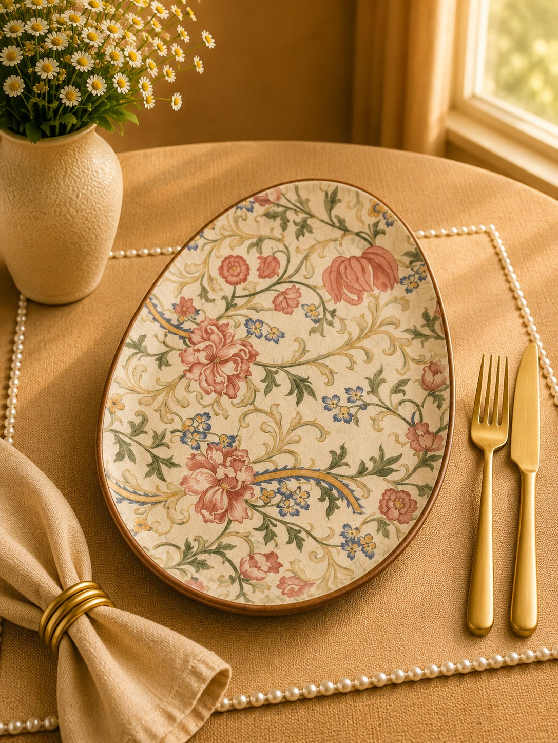 Bagh Collection- Floral Large Platter