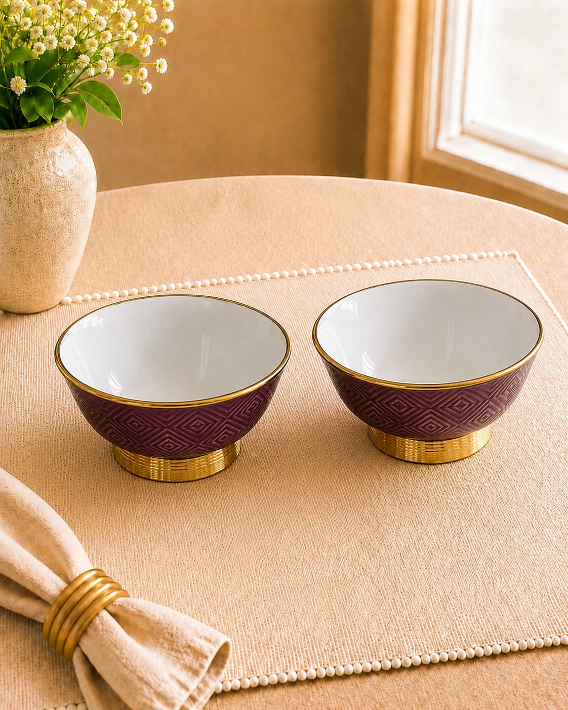 Bloom & Grace Collection - The Verona Bowl Set- Lavender