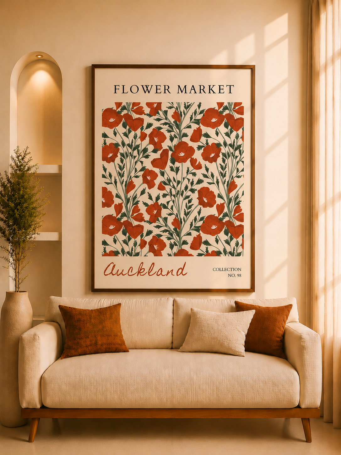 Floral Market 18x12 inch