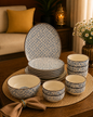 Royal Porcelain Dinner Set - Classic Light Blue