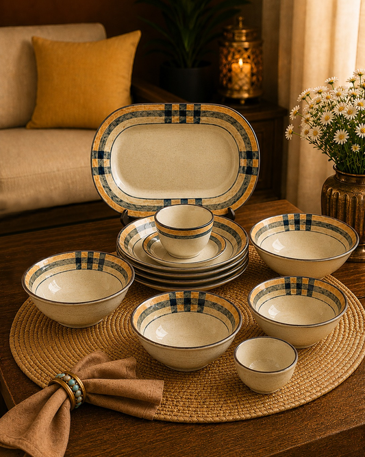 Royal Scottish  Burberry -  Dinner Set