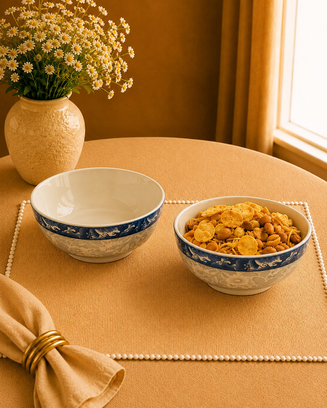 Turkish Blue and white Serving bowls