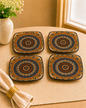 Ethnic Mandala art on Ceramic - Dessert plates