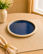 Rustic Blue Hand Made - Ceramic Platter  7”