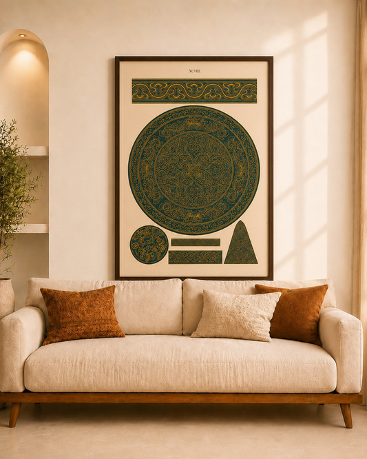 Traditional Chinese Art Symbols on Museum Quality Canvas with Floater Frame