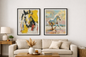 Set of 2 elegant Horse Wall portrait of 18x12inch
