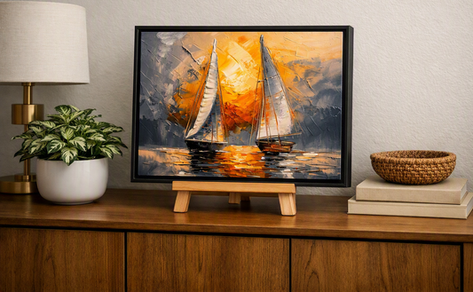 Classic Chinese Art on Museum Quality Canvas on Floater - Frame