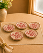Bloom & Grace Collection- Red floral 5” dish plates set of 6