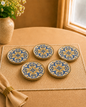 Bloom & Grace Collection - Blue Mandala floral 5” dish plates set of 6