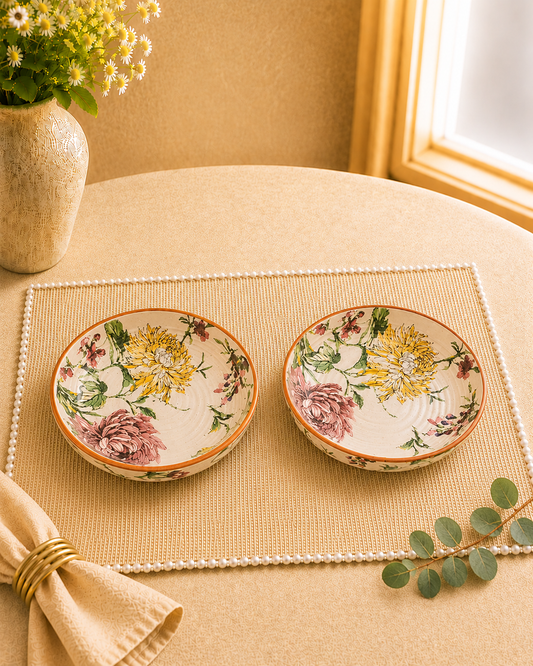 Bagh Collection - Morning Bloom Bowls 8inch, set of 2