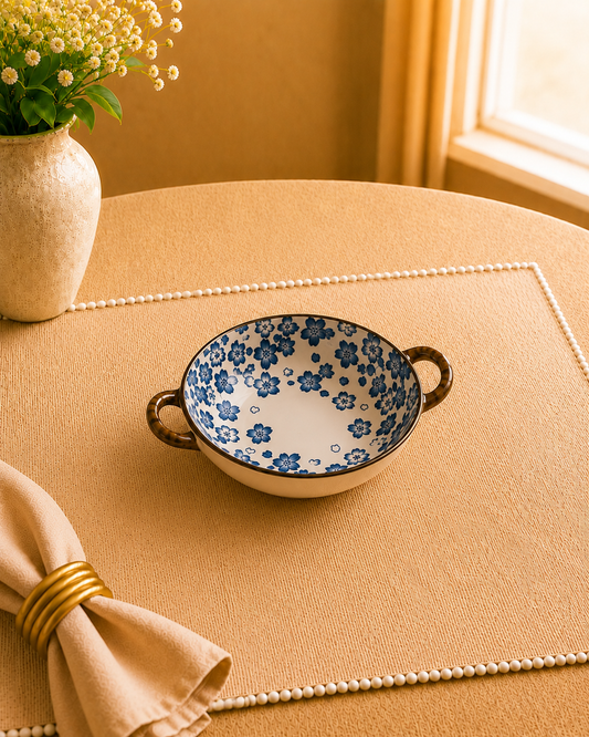 Bloom & Grace Collection - Soft Blue Floral Platter 7