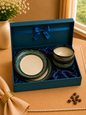 Anatolian Muse Collection - Heritage Teal Blue - set of 2 Dinner Plates and 2 Bowls in a Gift Pack