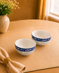 Turkish Art collection White and Blue 6” Snack Bowls - Set of 2