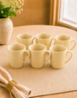Amber Noor Collection of 6 Soft Mint Coffee Mugs