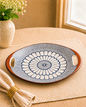 Whispers of Mandala Collection -  Grey Ceramic Platter 6inches