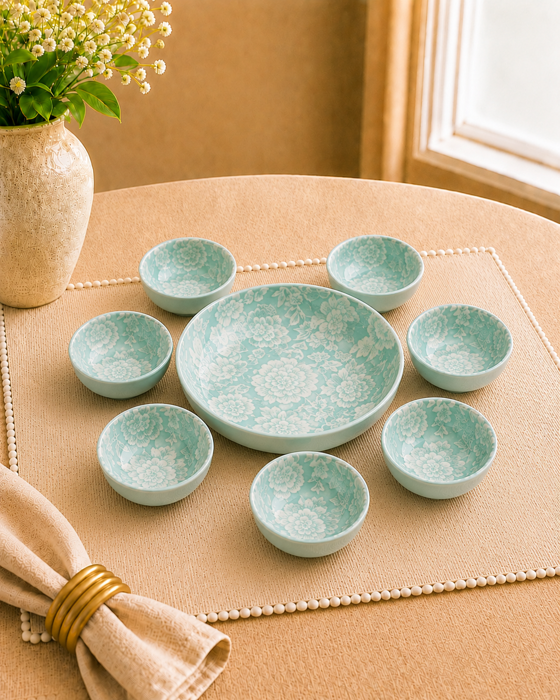 Bloom & Grace Collection - Celedon Floral Set