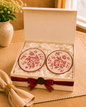 Bloom & Grace Collection - Floral Red Dinner Plates set of 2