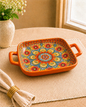 Whispers of Mandala Collection - Snack Tray - Orange