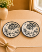Bloom & Grace Collection - Dinner Plates - set of 2 Matte Black