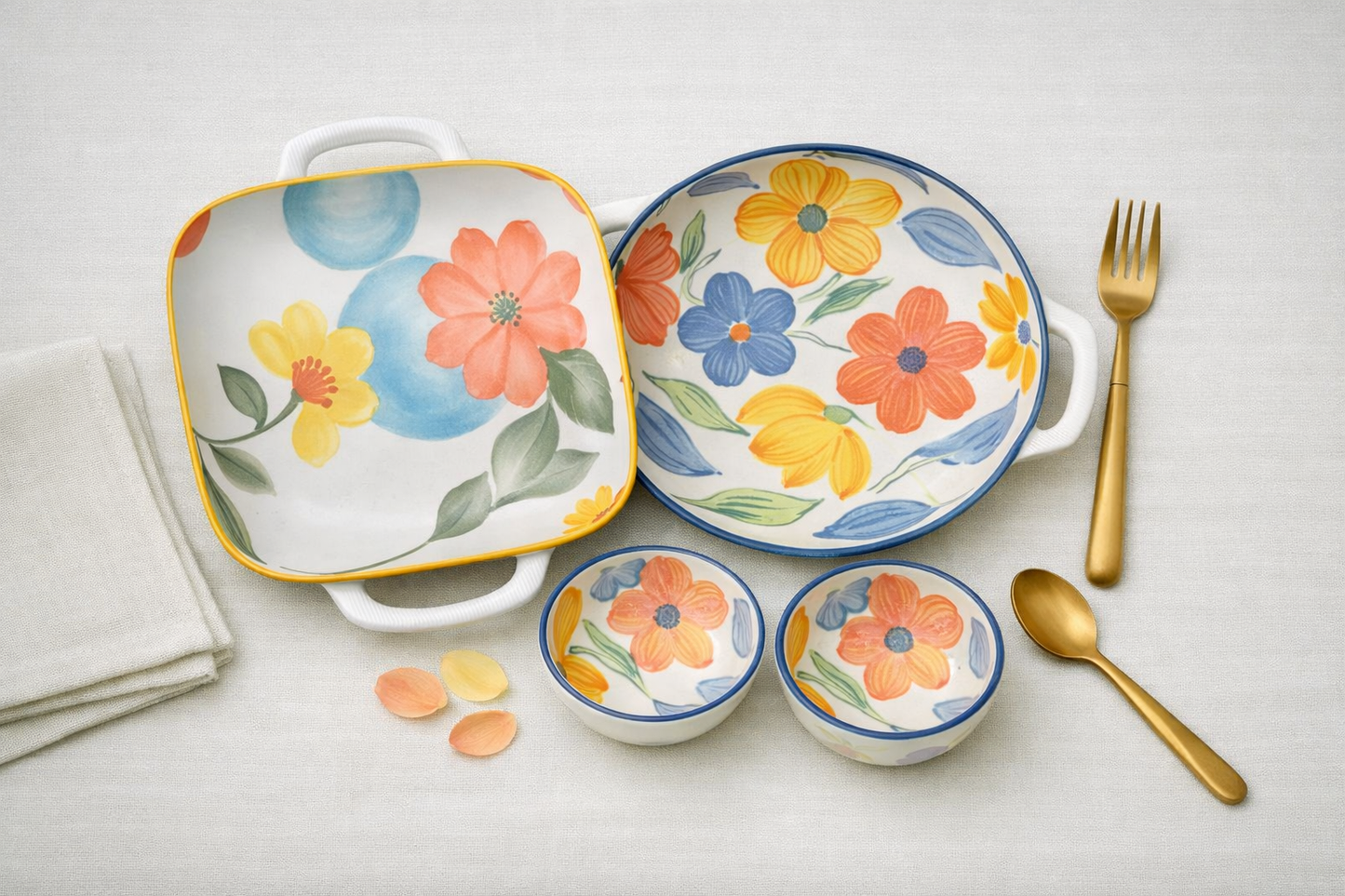 Bloom & Grace Collection - Floral Platter Set