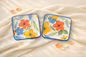 Bloom & Grace Collection - Floral Square Platters set of 2
