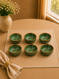 Rustic Green, Ceramic  Bowls of 4”