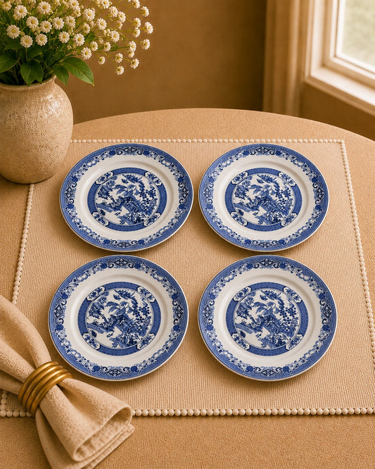 Ottoman Grace Collection- Elysian Blue Dinner Plates - Set of 4