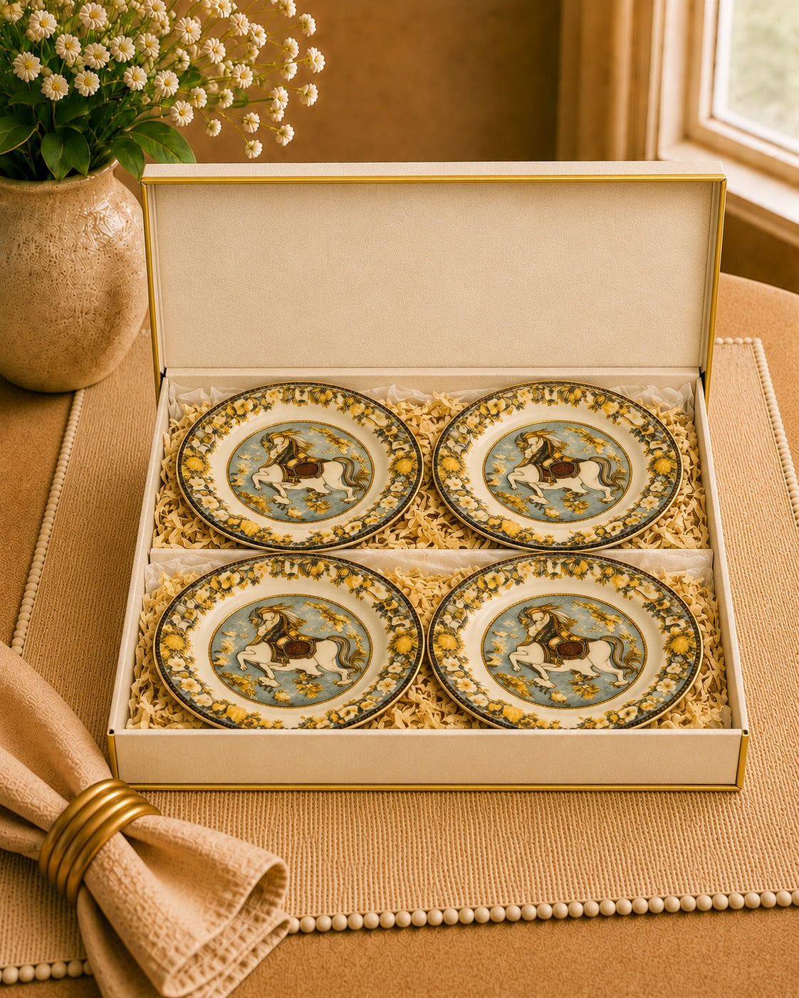 Ottoman Grace - Izmir Echo Collection of 4 Dessert plates