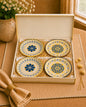The Azure & Gold Collection- Set of 4 Dessert Plates