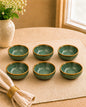 Rustic Green, Ceramic  Bowls of 4”