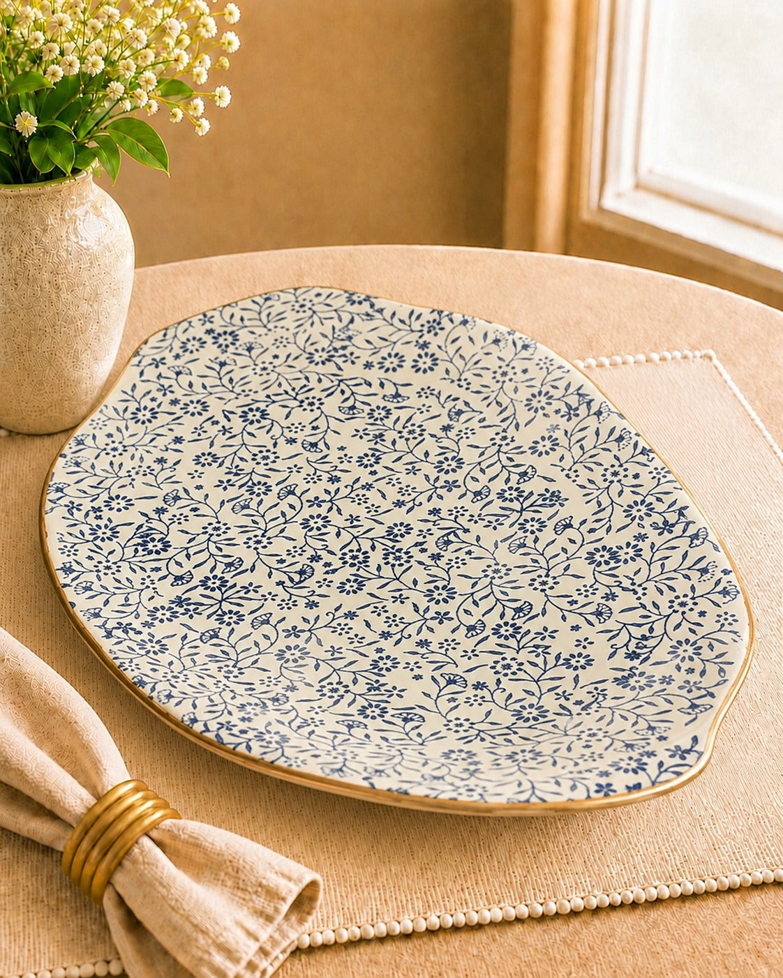 Ottoman Grace - Large Oval Platter of 12inch