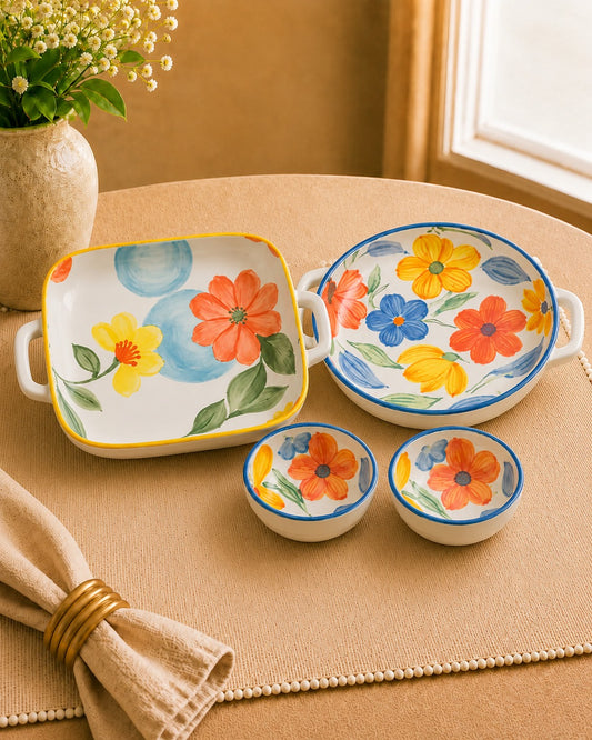Bloom & Grace Collection - Floral Platter Set