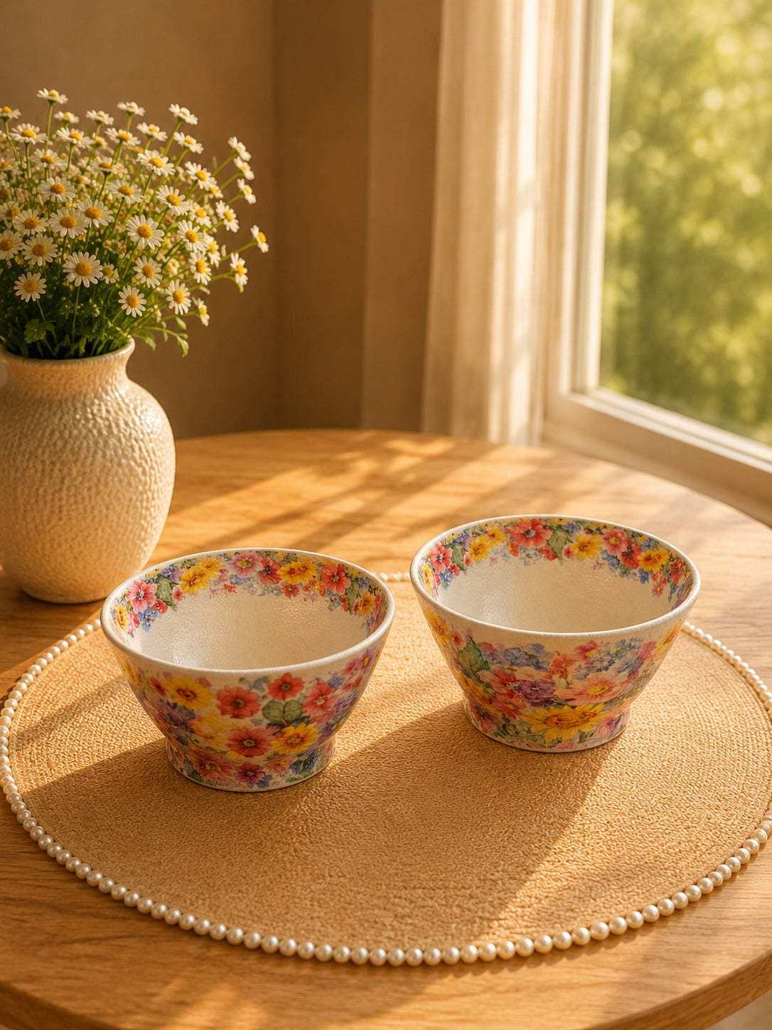 Ottoman Grace Collection of Hand made serving  bowls set of 2
