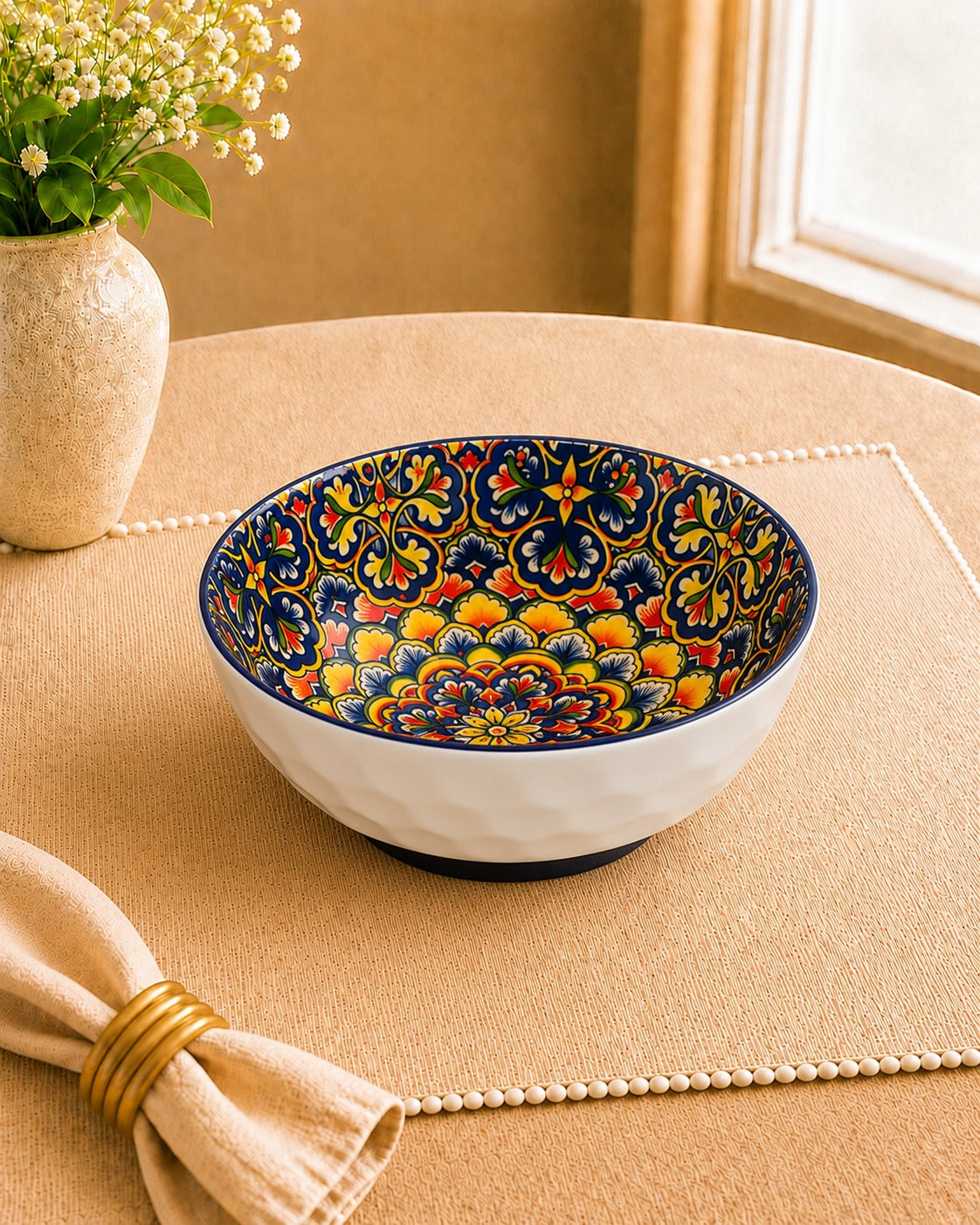 Whisper of Mandala Collection- Serving Bowls of 7 inches