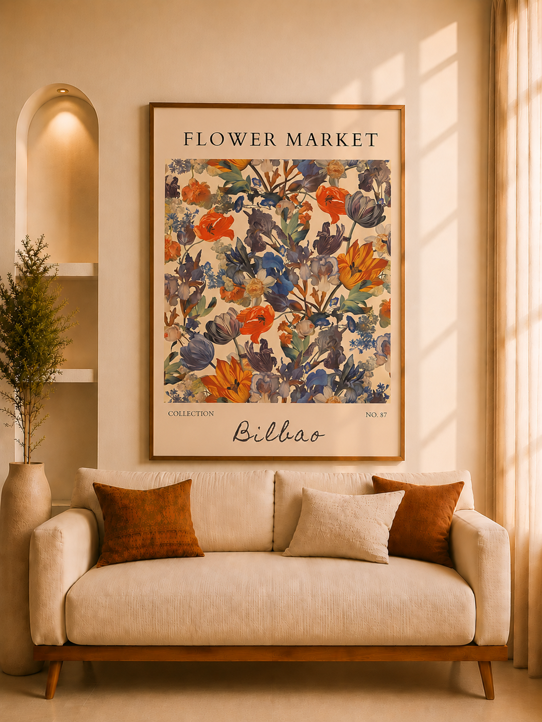 Flower Market -18x12inch